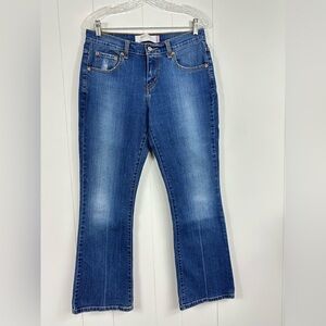 Levis 515 Bootcut Denim Blue Jeans Women's Size 4 Short Mid-Rise Distressed